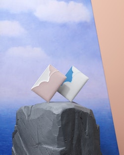 Delvaux德尔沃马格里特系列粉色创意卡片夹