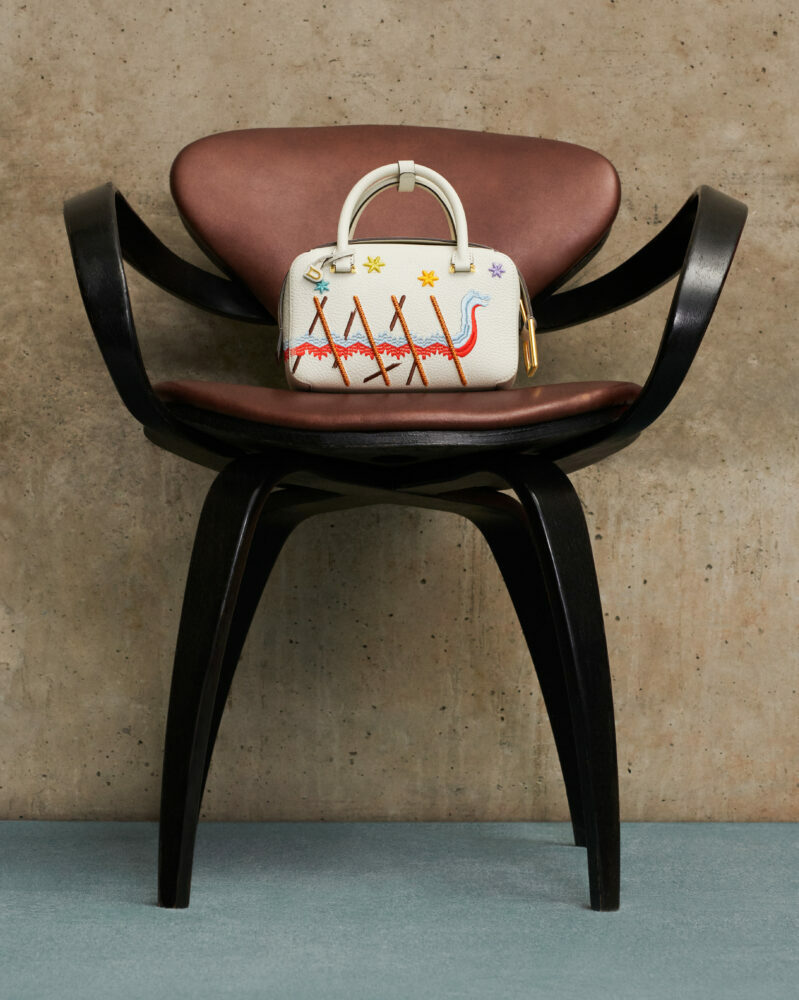 DELVAUX SS24 Cool Box Mini Source Taurillon Soft Ivory Multicolour 4 X5 1